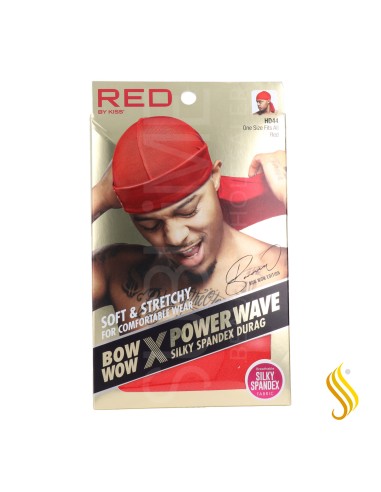 Red Kiss Power Wave Silky Spandex Durag Red Capa De Cabello